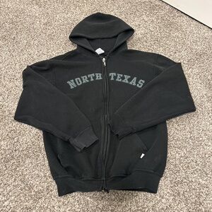 Russell Athletic Black Hoodie with Logo Tag
